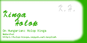 kinga holop business card